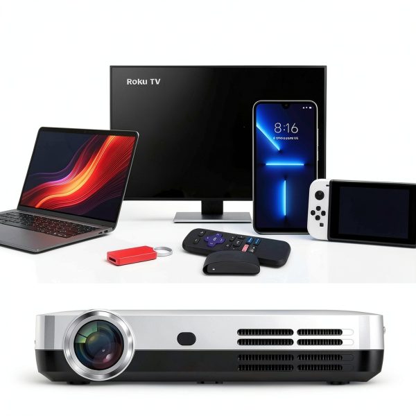 BOSS S7 4K Portable Projector Android WiFi Bluetooth Home-6
