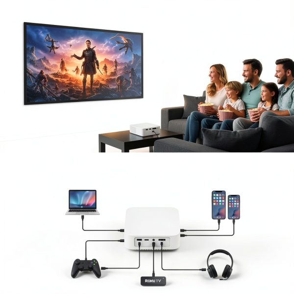 BOSS S5A HD Projector Full HD Auto Focus Home Theater-7