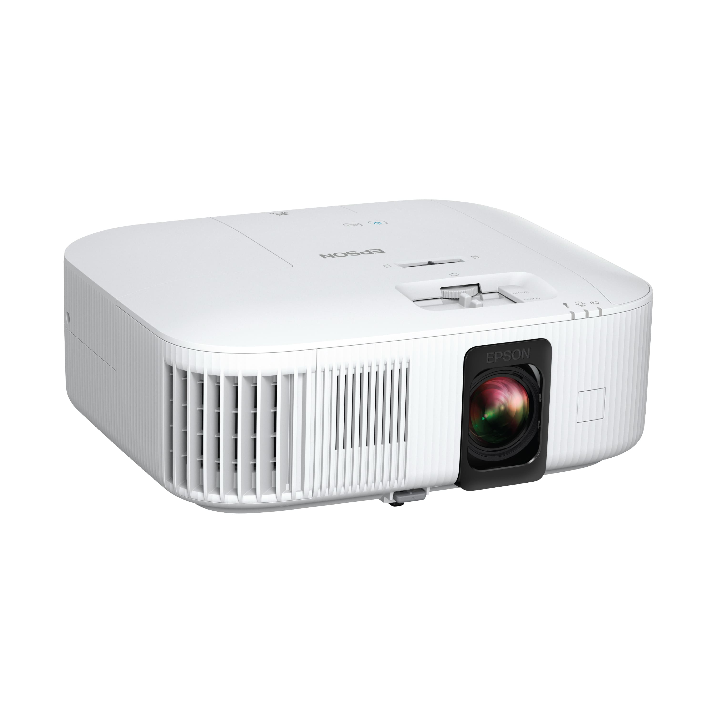 Epson Home Cinema 2350 projector displaying 4K content in a dark room