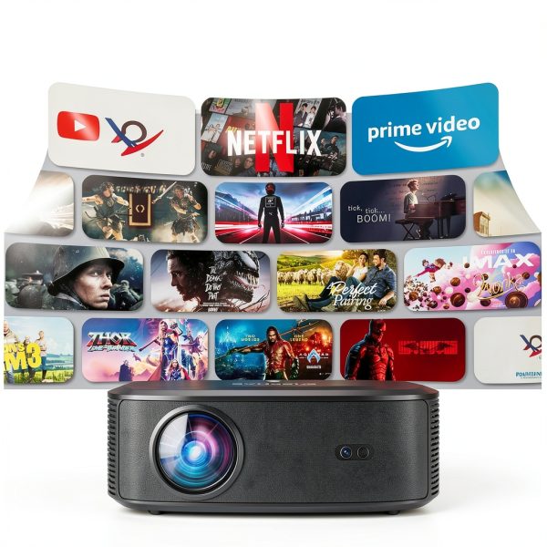 COQOOL 4K WiFi Bluetooth Projector Autofocus Home Theater-1
