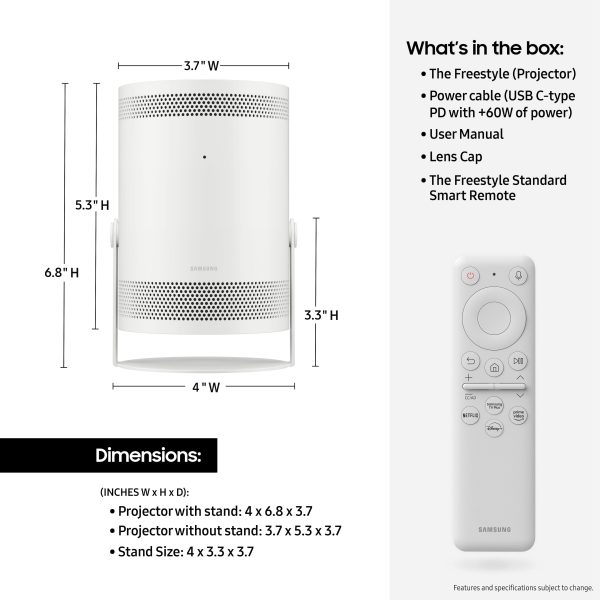 Samsung Freestyle Portable Smart Projector FHD HDR Streaming-4