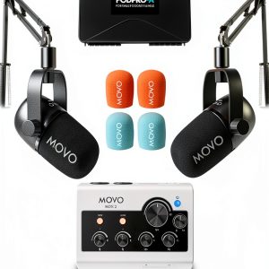 Movo PodPro-A Podcast Equipment Bundle for 2-0