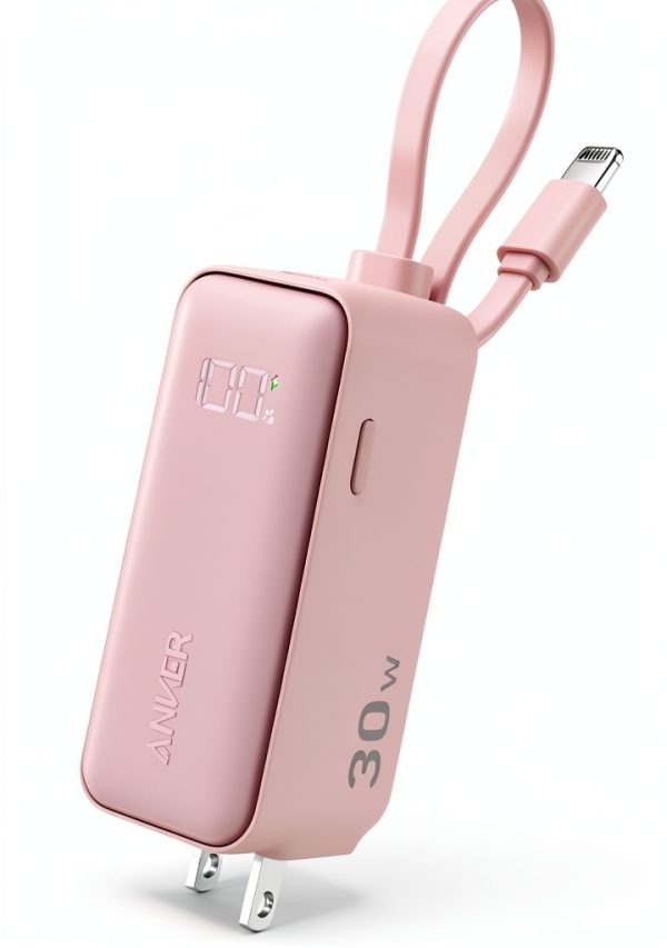 PowerBoost 5000mAh Portable Charger with Built‑in Lightning Cable-0
