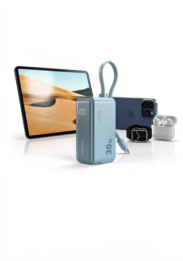 PowerBoost 5000mAh Portable Charger with Built‑in Lightning Cable-5