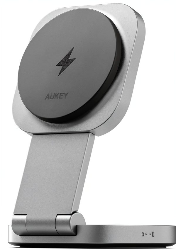 AUKEY 2-in-1 Foldable MagSafe Wireless Charger Qi2 15W Fast-0